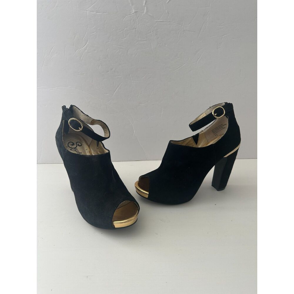 Seychelles Nothing But Trouble Suede Heels Size 7.5